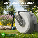 RELHOST RETRACTABLE GARDEN HOSE REEL 120 FT X 1/2 IN - WHITE & GRAY - Like New