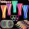 GLOW 100PCS FLUORESCENCE LIGHT GLOW PARTY STICKS - Brand New