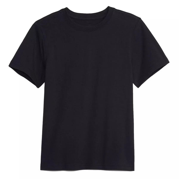ACTION THREAD BOY'S SHORT SLEEVE CREW NECK SOFT COTTON BLEND SIZE XL - BLACK - Brand New