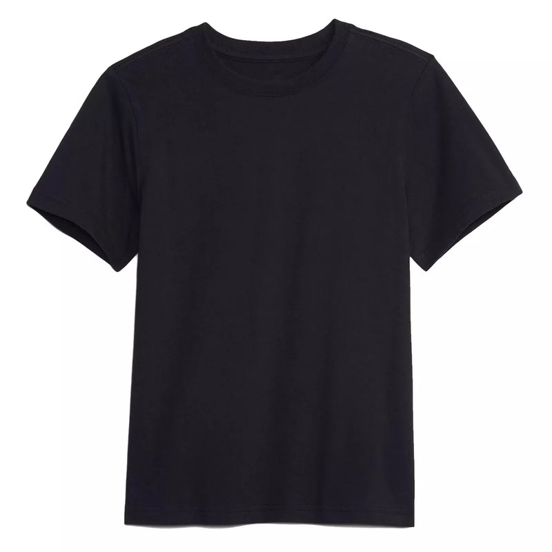 ACTION THREAD BOY'S SHORT SLEEVE CREW NECK SOFT COTTON BLEND SIZE XL - BLACK - Brand New