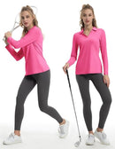 FKEEP Women's Tennis Golf Shirt Long Sleeved Top Activewear Neon Pink M - Brand New