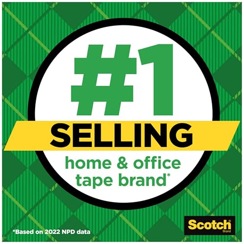 SCOTCH MAGIC TAPE REFILLABLE DISPENSER 3/4" X 300", 3/BOX - CLEAR/GREEN - Brand New