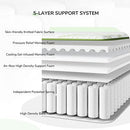 NOVILLA KING MATTRESS 12 INCH GEL MEMORY FOAM HYBRID N-M02020-12-K-N2 - WHITE - Like New