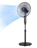 PELONIS 16" OSCILLATING PEDESTAL STAND UP FAN PFS40D6ABB - BLACK - Like New