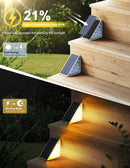 GENERIC LED SOLAR STEP LIGHTS WATERPROOF OUTDOOR, 6 PACK - WARM WHITE - Like New