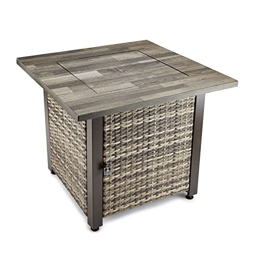 ENDLESS SUMMER AIDEN BROWN 30” SQUARE GAS FIRE TABLE GAD15320ES - BROWN - Like New