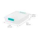 IRIS USA Storage Bins with Lids |Made in USA| 6 Qt - (4-Pack) - Clear - Brand New