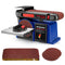 WORKPRO BELT DISC SANDER VERTICAL 4" X 36" 6" DISC SANDPAPERS W125074AE - BLUE - Like New