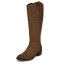 Naturalizer SOUL Women's Zoya Fashion Boot Brown Faux Leather 7 W - Like New