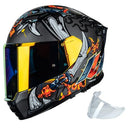 ILM ECE DOT Fiberglass Full Face Motorcycle Lightweight Dual Visor B0CJ4X2JJP - Brand New