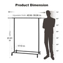 ikloo Heavy Duty Clothes Rack with Wheels load 130 LBS B0DGTRRFY7 - Black - Brand New