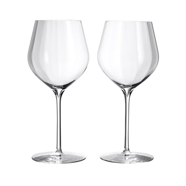 Waterford Elegance Optic Red Wine Glass Set of 2 25 oz 40027215 - Clear - Like New