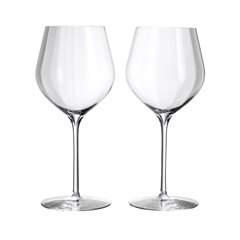 Waterford Elegance Optic Red Wine Glass Set of 2 25 oz 40027215 - Clear - Like New