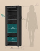 SONGMICS 10-TIER SHOES RACK WITH DUSTPROOF COVER, 28 X 48 X 160 CM - BLACK - Like New
