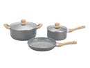 HUDSON Aluminum and Ceramic Nonstick Covered 5 Pc Stockpots and Frypan Set - Brand New