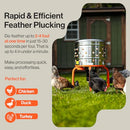 SuperHandy FP100-SH Chicken Plucker 1HP 120VAC - Stainless Steel GFCI - Orange - Like New