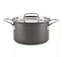 Breville Thermal Pro Hard-Anodized Non-Stick 4-Qt. Saucepot & Lid - Gray Like New