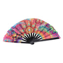 GOOHOCHY - LARGE FOLDING FANS HAND FAN WEDDING DECOR ANCIENT STYLE - COLORFUL - Like New