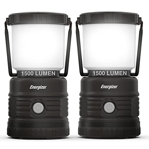 ENERGIZER LED LANTERN X1500 2 PACK BATTERY POWERED LANTERN EMERGENCY - BLACK Like New