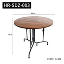 BiggerFire 35.4" MDF Round Folding Dining Table W/ Wheel B09YNP9LGW - Black - Brand New