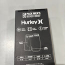 HURLEY 5 PACK MEN'S BOXER BRIEFS - SIZE: MEN S - Brand New