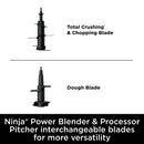 Ninja Foodi Power Blender and Processor 3-in-1 72-oz 1200W - STAINLESS STEEL - Like New