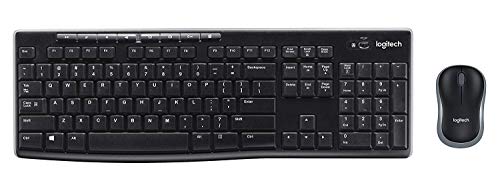 Logitech K270 WIRELESS KEYBOARD, M185 WIRELESS MOUSE COMBO, LONG BATTERY - BLACK - Like New