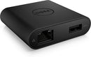 Dell Adapter USB Type C to HDMI/VGA/Ethernet/USB DA200 - Black - Brand New