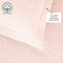 ROYAL BOROUGH 3 PIECE. SOLID COLOR COVERLET SET WITH SHAMS (FULL/QUEEN) - BLUSH - Like New