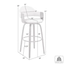 ARMEN LIVING DAXTON MID-CENTURY SWIVEL BAR STOOL - SINGLE  - CAMEL/ OAK - Brand New