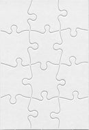 HYGLOSS 24 BLANK JIGSAW PUZZLES 5.5 X 8 INCH 12 PIECES EACH PUZZLE WHITE - Brand New