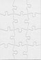 HYGLOSS 24 BLANK JIGSAW PUZZLES 5.5 X 8 INCH 12 PIECES EACH PUZZLE WHITE - Brand New