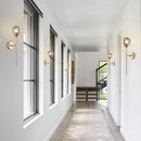 DOKT LIGHTING BOKT BRUSHED BRASS GOLD WALL MOUNTED SCONCE MODERN GLOBE LIGHT - Like New