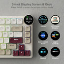 RK ROYAL KLUDGE N80 Low Profile Mechanical Keyboard w/Smart Screen & Knob - Like New