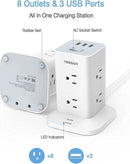 TESSAN POWER STRIP TOWER SURGE PROTECTOR, 6 FEET, 1875W, WHITE - Like New