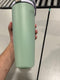 OWALA 30OZ FREE SIP STAINLESS STEEL WATER BOTTLE LIGHT GREEN WITH TAN TOP OF LID - Like New