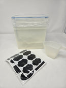 VTOPMART AIRTIGHT FOOD STORAGE CONTAINERS 6 PIECES PLASTIC BPA FREE - BLUE - Like New