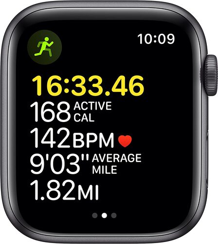 APPLE WATCH SE GPS 44mm SPACE GRAY ALUMINUM CASE WITH MIDNIGHT SPORT BAND - Like New