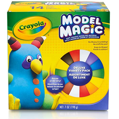 CRAYOLA MODEL MAGIC VARIETY PACK CLAY ALTERNATIVE ESSENTIAL PRESCHOOL - 14CT - Brand New