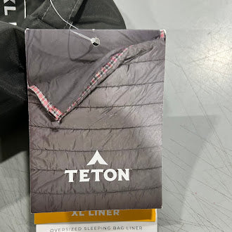 TETON SPORTS SLEEPING BAG LINER A CLEAN SHEET SET ANYWHERE YOU GO - XL - GRAY - Brand New