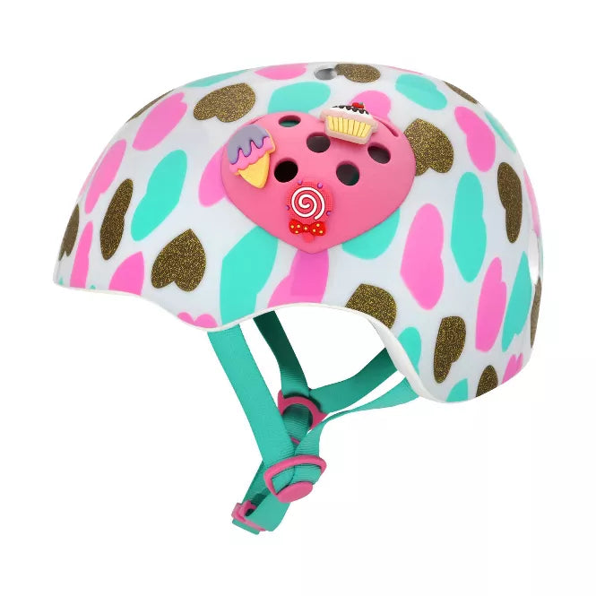 RASKULLZ CHARMS BIKE HELMET(50-54CM) - PINK/WHITE - Like New