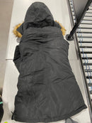 OLCW743 CANADA WEATHER GEAR WOMEN'S PARKA WITH FAUX FUR TRIM HOODED BLACK SMALL - Brand New