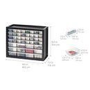 IRIS USA 44-Drawer Small Parts Storage Cabinet Crafts Made in USA Black - Brand New