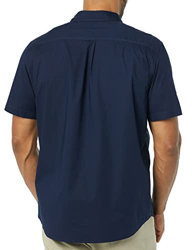 AMAZON ESSENTIALS MEN'S SLIM-FIT SHORT-SLEEVE POPLIN SHIRT NAVY SIZE XL - Brand New