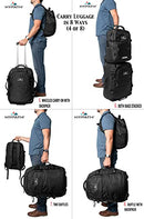 Hypath 2-in-1 Convertible Travel Bag - Use as Backpack with Wheels - Brand New
