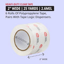 Tape Logic Heavy Duty Packing Tape with Dispenser (6 Refills) – 2.6 Mil Thick - Brand New