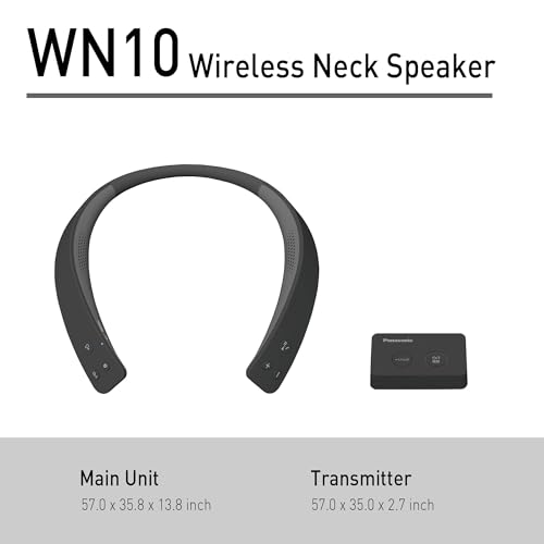 PANASONIC WN10 WIRELESS WEARABLE TV NECK SPEAKER BLUETOOTH SC-WN10PP-K - BLACK - Like New