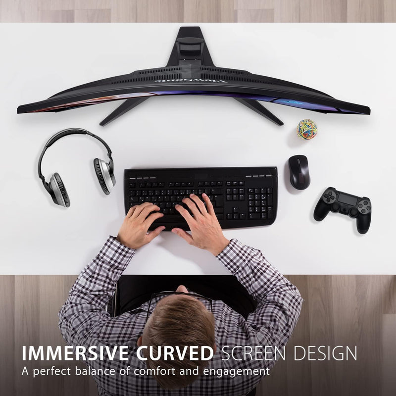 ViewSonic VX3418-2KPC 34" 21:9 Curved 1440p 1ms 144Hz Gaming Monitor - BLACK - Like New
