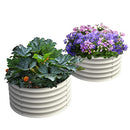 Olle Twin Round Raised Beds for Gardening, Galvanized Planter Urban Farm - Ivory - Like New