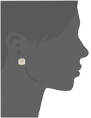 KATE SPADE NEW YORK SMALL SQUARE STUD EARRINGS - OPAL GLITTER - Brand New